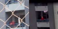 Casal foi flagrado por vizinhos fazendo sexo na sacada de um apartamento  Foto: Reprodução/Redes sociais