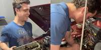 Mec&acirc;nico cego viraliza ao mostrar trabalho em oficina  Foto: Reprodu&ccedil;&atilde;o/Instagram/@marcalmecanicaautomotiva