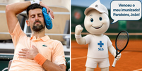 Djokovic foi zoado at&eacute; por Z&eacute; Gotinha  Foto: Lionel Hahn/Getty Images | Reprodu&ccedil;&atilde;o/Instagram/zegotinha
