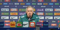 Carlo Ancelotti durante coletiva da CBF  Foto: Reprodu&ccedil;&atilde;o/CBF