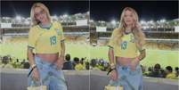 Gabriely Miranda usa bolsa de grife em jogo amistoso da Sele&ccedil;&atilde;o Brasileira  Foto: Reprodu&ccedil;&atilde;o/Instagram
