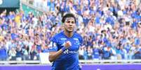 Kaio Jorge (Cruzeiro) celebrando seu gol contra a Chapecoense, no dia 24.05.2026. Foto: ZUMA Press/Alamy