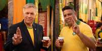 Foto: Reprodu&ccedil;&atilde;o - Legenda: Ancelotti e Ronaldo estrelam campanha da Brahma pelo hexa / Jogada10