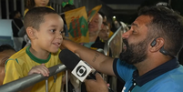 Menino corneta Neymar ao vivo  Foto: Reprodu&ccedil;&atilde;o/SporTV