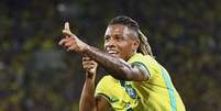Danilo, do Flamengo, comemora gol pela Sele&ccedil;&atilde;o Brasileira  Foto:  CLAUDIA MARTINI/ENQUADRAR/Estad&atilde;o Conte&uacute;do