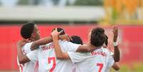 Jogadores do time sub-20 do Red Bull Bragantino. Foto: Fernando Roberto/Red Bull Bragantino / Esporte News Mundo