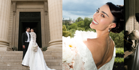 Renda francesa feita &agrave; m&atilde;o, cristais e 640 horas de trabalho: o vestido de noiva de Elisa Zarzur para casar com Alexandre Negr&atilde;o em Paris. Foto: Divulga&ccedil;&atilde;o, Lufz / Purepeople