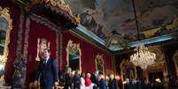 Papa Leão XIV participa de encontro com autoridades e representantes da sociedade civil no Palácio Real de Madri, no início de visita à Espanha.  Foto: RFI