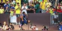 Endrick comemora gol do Brasil  Foto:  Kirk Irwin / Getty Images