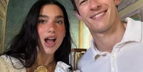 Dua Lipa e Callum Turner est&atilde;o realizando as celebra&ccedil;&otilde;es em Palermo, na It&aacute;lia  Foto: Reprodu&ccedil;&atilde;o/Instagram