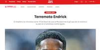 Jornal espanhol chama Endrick de ‘Terremoto’ e aponta jogador como favorito para assumir camisa 9 do Brasil na Copa  Foto: Reprodução/AS