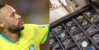 Mais de R$ 21 milh&otilde;es na mala: Neymar leva 9 rel&oacute;gios de luxo para Copa do Mundo; Patek de ouro branco e diamantes baguette e Rolex com madrep&eacute;rola est&atilde;o na lista; veja!.  Foto: CBF/Reprodu&ccedil;&atilde;o Youtube Cris Guedes / Purepeople