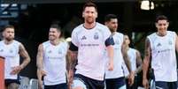 Messi durante treino da sele&ccedil;&atilde;o Argentina nos EUA  Foto: Twitter/@selecci&oacute;n argentina