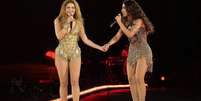 Shakira cantar&aacute; na cerim&ocirc;nia de abertura no M&eacute;xico, enquanto Anitta participa do evento nos EUA  Foto: Kevin Mazur/Kevin Mazur/Getty Images for Shakira / BBC News Brasil