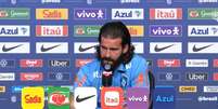 Alisson durante a entrevista coletiva nesta quinta-feira  Foto: Reprodu&ccedil;&atilde;o