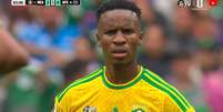 Rea&ccedil;&atilde;o dos jogadores do &Aacute;frica do Sul com ingl&ecirc;s de Wilton Sampaio  Foto: Reprodu&ccedil;&atilde;o/Caz&eacute;TV