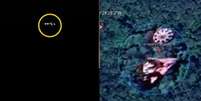 OVNI no Paran&aacute; vira meme na internet Foto: Reprodu&ccedil;&atilde;o/Redes Sociais e Reprodu&ccedil;&atilde;o/Google Earth / Bons Fluidos