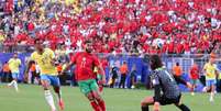 Marrocos abriu o placar contra o Brasil  Foto: Marc Atkins / Getty Images