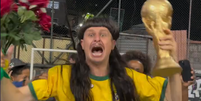 "Americano pela 1&ordm; vez no Brasil", escreveu Oliver Tree em publica&ccedil;&atilde;o feita no s&aacute;bado, dia 13, um dia antes de morrer  Foto: Reprodu&ccedil;&atilde;o/Instagram/@olivertree