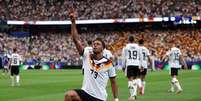 Nmecha comemora o primeiro gol da Alemanha contra Cura&ccedil;ao  Foto: Lars Baron/Getty Images