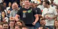 Torcedor alemão exibe camisa do 7 a 1 sobre o Brasil  Foto: Reprodução