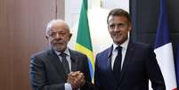 Lula e Macron conversaram em Évian-les-Bains nesta segunda  Foto: ANSA / Ansa - Brasil