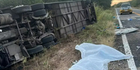 Acidente com &ocirc;nibus de time de basquete deixa mortos e feridos no Cear&aacute;  Foto: Reprodu&ccedil;&atilde;o/GloboNews