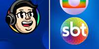 Logo: Caz&eacute; TV, Globo e SBT  Foto: Reprodu&ccedil;&atilde;o
