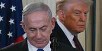 Trump acusou Netanyahu de n&atilde;o mostrar 'nenhum discernimento' ao ordenar um ataque a Beirute no fim de semana  Foto: AFP via Getty Images / BBC News Brasil
