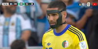 Filho de Zidane joga a Copa com máscara após fratura no rosto  Foto: Reprodução/Youtube