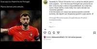 Kátia Aveiro curtiu postagem com críticas a Bruno Fernandes – Reprodução  Foto: Jogada10