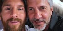 Lionel Messi está com o pai, Jorge, com problema de saúde  Foto: Reprodução/Instagram