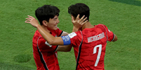 Seleção Sul-Coreana durante partida contra a Tchéquia  Foto: Molly Darlington/Getty Images