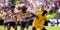 Estados Unidos e Austrália em jogo de Copa do Mundo nesta sexta-feira  Foto: MB Media / Colaborador / Getty Images