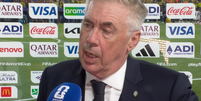 Carlo Ancelotti d&aacute; entrevista ap&oacute;s jogo contra o Haiti  Foto: Reprodu&ccedil;&atilde;o/Globo