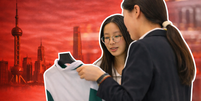 As jovens chinesas afirmam optar por roupas masculinas porque são de melhor qualidade, mais baratas e mais confortáveis Foto: Getty Images / BBC News Brasil