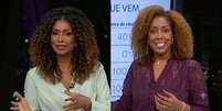 As apresentadoras Mariana Aldano e Fernanda Carvalho no 'SP2' da Globo  Foto: Reprodução/TV
