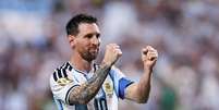 Lionel Messi comemora gol pela Argentina contra a Áustria na Copa do Mundo de 2026  Foto: Michael Steele/Getty Images