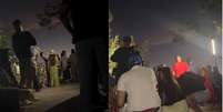 'Terror no RJ': v&iacute;deo mostra grupo buscando abrigo em mirante durante tiroteio no Rio  Foto: Reprodu&ccedil;&atilde;o/Instagram/@arikaye