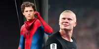 Nem antipatia, nem agenda cheia: Haaland, craque da Noruega na Copa, choca ao revelar por que deixou o ator de 'Homem-Aranha 4', Tom Holland, 'no vácuo'.  Foto: Getty Images, WCGLA/Mega / Al Bello / Purepeople