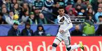 Gabriel Pec durante partida do Los Angeles Galaxy contra o Seattle Sounders, pela MLS Foto: Olivia Vanni/Getty Images / Esporte News Mundo
