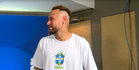 Neymar ap&oacute;s partida que marcou volta &agrave; Sele&ccedil;&atilde;o Brasileira  Foto: Reprodu&ccedil;&atilde;o/Globo