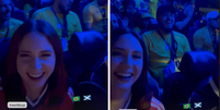 Karen Gillan se diverte com torcida brasileira em &ocirc;nibus p&oacute;s-jogo  Foto: Reprodu&ccedil;&atilde;o