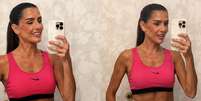 Deborah Secco, aos 46 anos, deixou a academia para treinar em casa; especialista esclarece: 'Quando o treino deixa de ser um sacrifício logístico, a constância aparece'.  Foto: Reprodução/Instagram, @dedesecco / Purepeople
