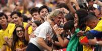 Plata comemora seu gol contra a Alemanha - Foto: Divulgação / FEF / Jogada10