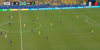 Veja como ficou a equipe do Brasil em campo  Foto: Reprodução/CazéTV