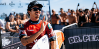 Yago Dora conquistou o t&iacute;tulo da etapa de Saquarema Foto: Thiago Diz/ WSL