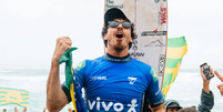 Yago Dora conquistou a etapa de Saquarema pela segunda vez Foto: WSL/Thiago Diz