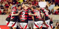 Elenco do Flamengo Foto: Elenco do Flamengo em campo ( Adriano Fontes/Flamengo) / G&aacute;vea News