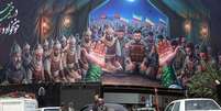 Painel de propaganda em Teerã, capital do Irã  Foto: ANSA / Ansa - Brasil